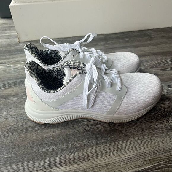 Avia Women's Deluxe Athletic Sneaker, White/Leopard - Picture 7 of 13